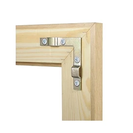 2 x Heavy Duty Picture Frame Corner STRENGTHENERS + Hanging KIT - L Plates with Hangers + Adjustable Hooks & Screws