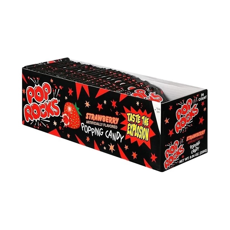 Pop Rocks Strawberry Popping Candy - 0.33 oz 24 Count