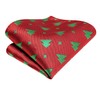 Hi-Tie Men's Christmas Tie Set Tie Pocket Square Cufflinks Set