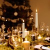 Eywamage Short White Flameless Taper Candles with Remote, Flickering Battery