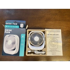 Home Depot Rechargeable Portable Desk Fan 5” 40° Tilt