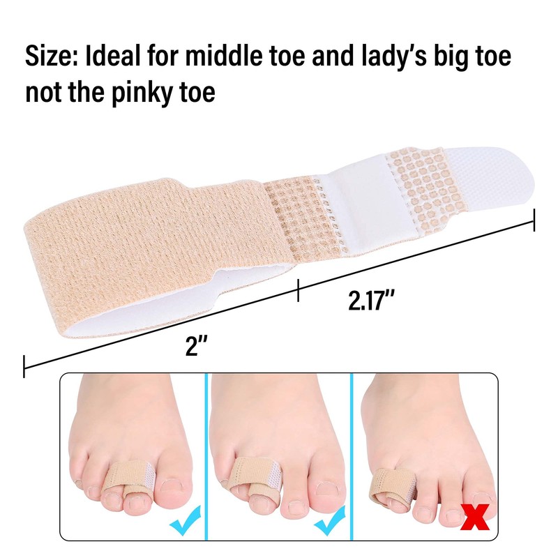 DYKOOK Broken Toe Wraps 8 Pcs/Pack Fabric Toe Splint Toe