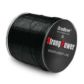 Dingbear Black Nylon Fishing Line Monofilament Nylon Fishing Line with Strong Tension (200m/10# 35LB/0.52mm)