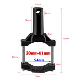 X-STYLE Motorcycle Fog Light Stay, Work Light, Bracket, Sandwich, Mounting Stay, Handlebar, Tube, Φ0.8 - 2.1 inches (20 - 54 mm), Clamp, Front Light, Auxiliary Light, Work Light, Deck Light, Search