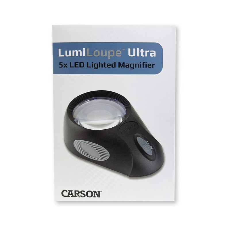Carson LumiLoupe Ultra 5x LED Lighted Stand Loupe Magnifier with