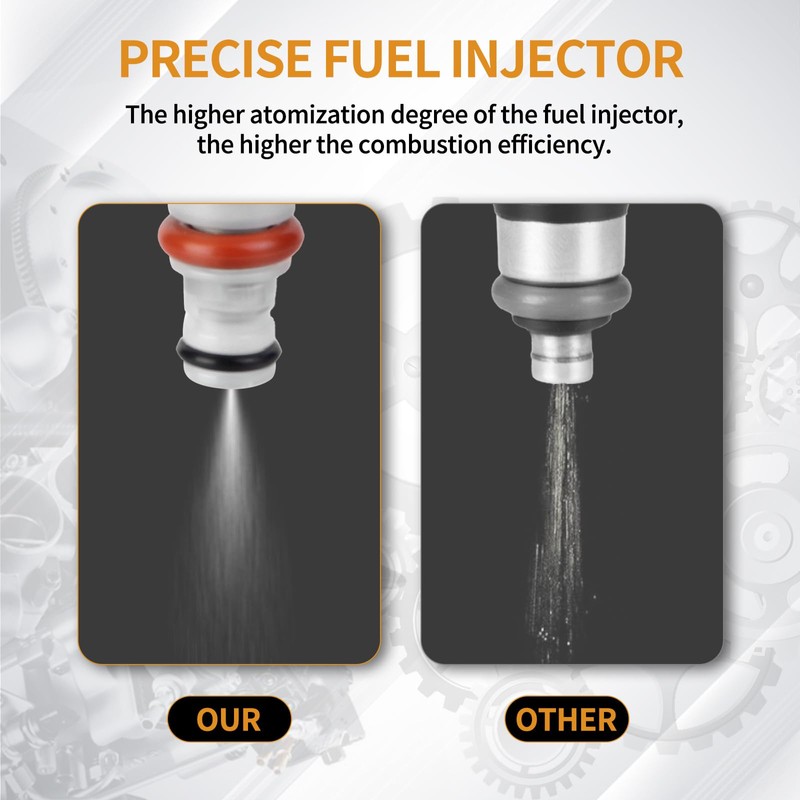 4PCS Fuel Injectors 8 Holes Compatible with Acura RSX 2005-2006,
