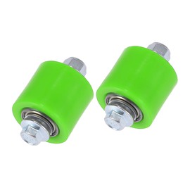 A ABSOPRO Motorcycle Chain Roller Guide 8 mm Wheel Guide for Road Motorcycles ATVs Green (Set of 2)