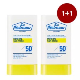 The Face Shop [더블구성] 닥터벨머 UV더마 무기자차 선스틱 SPF50+ 20g [Double Set] Dr. Belmer UV Derma Mineral Sunscreen Stick SPF50+ 20g [Basic Product]