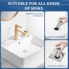 Premium Pop-Up Bathroom Sink Strainer with Removable Hair Catcher