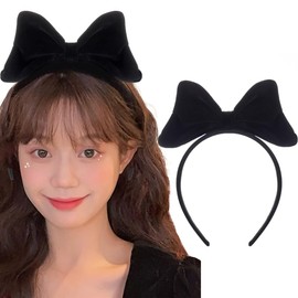 Outyua Hair Band Bow Headbands Headdress for Women and Girls Non Slip Hair Accessories for Party Cosplay Fashion Bowknot