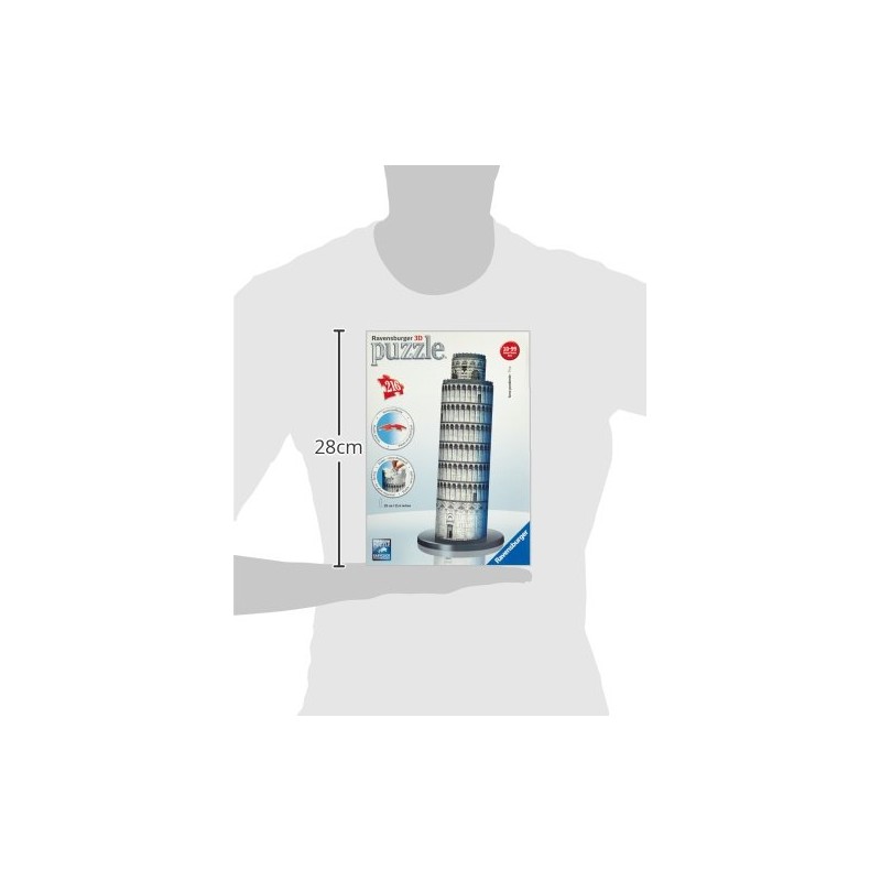Ravensburger, Rompecabezas Leaning Tower of Pisa 3D, 216 Piezas
