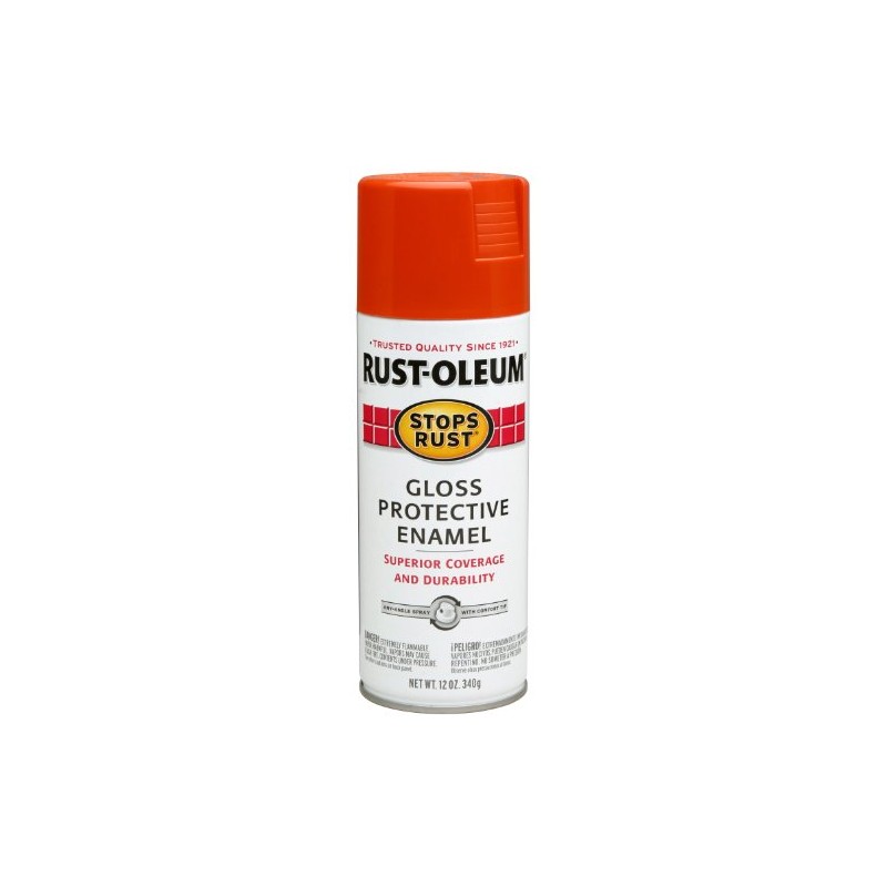 Rust-Oleum 250704 Stops Rust Spray Paint, 12 oz, Gloss Lobster