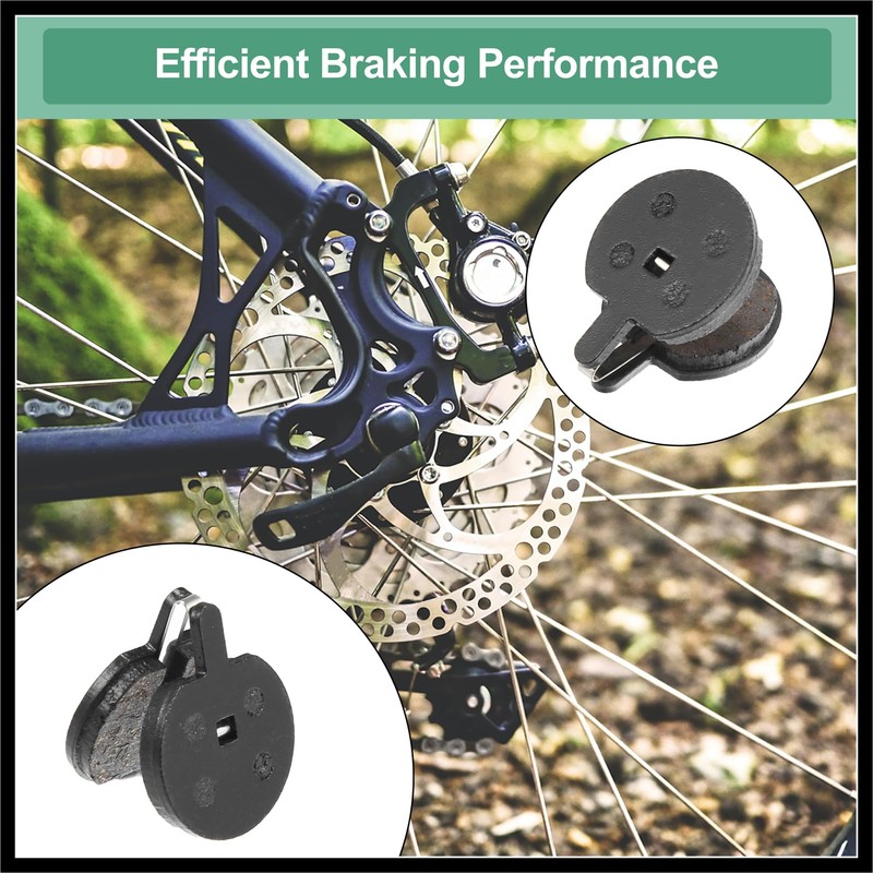 Hihaha 4 Pair Semi Metal Disc Bike Brake Pads W/Spring