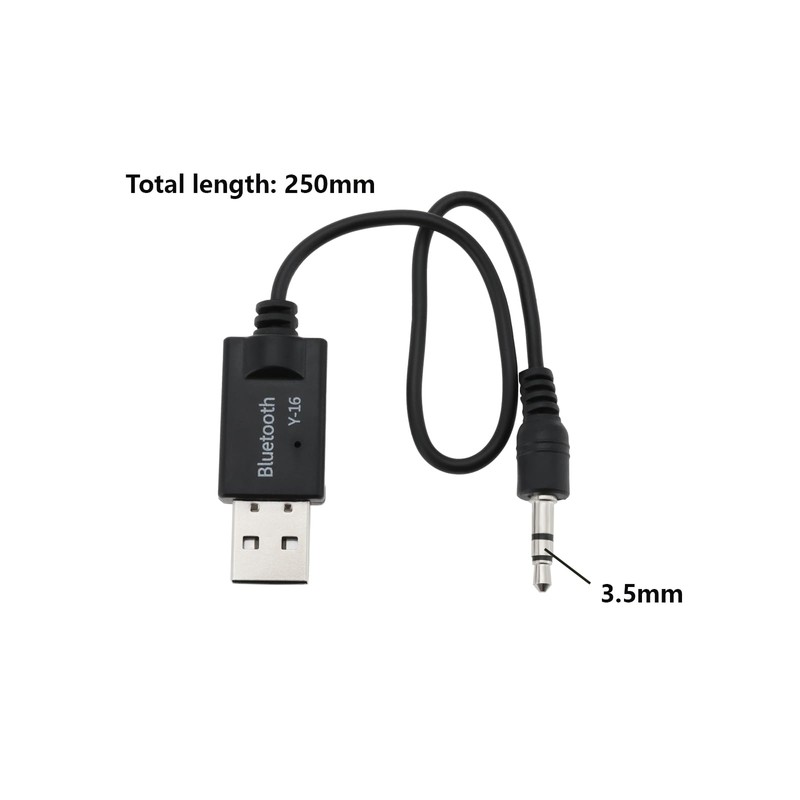 Create idea 2Pcs USB Bluetooth to AUX Cable Receiver 3.5mm