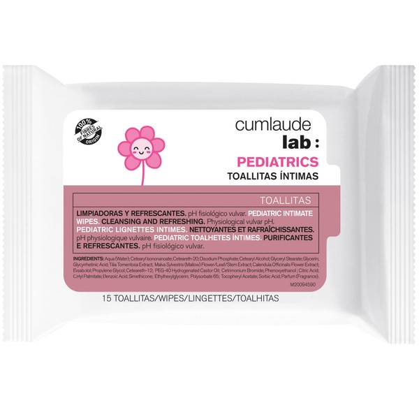 Cumlaude Lab Children's Intimate Wipes, Pack of 15, Cleansing and
