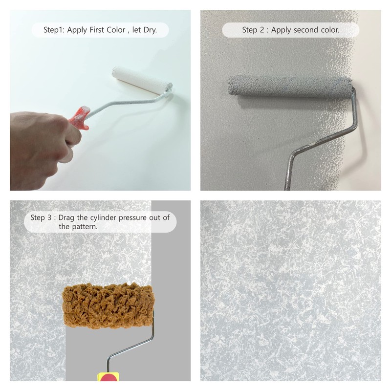 Hanroy Sponge Paint Roller Small 5" for Texture Painting Decorators