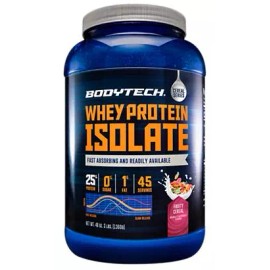 BodyTech Whey Protein Isolate Powder - Fruity Cereal (3 lbs./46 Servings)