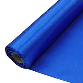 Trimming Shop 29 cm x 20 m Royal Blue Solid Satin Roll Large Fabric Perfect for Chair Sash Making Bow Sewing Wedding Bouquet Decor Ceremony Grand Opening Table Runner Floral Pattern DIY Party