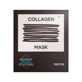 TREATIS Mask Pack, Face Pack, For Skin Concerns, Korea Pack, Face Sheet, Beauty Mask, Wrinkle Care, Niacinamide/Collagen Masks (8 Pieces)