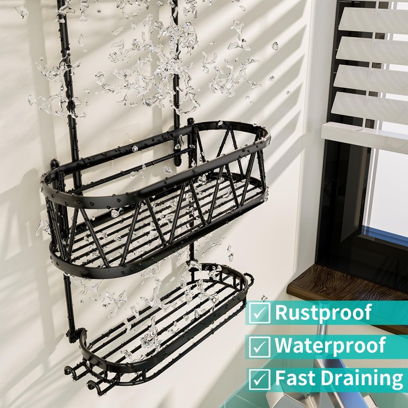 HapiRm Shower Caddy over Shower Head, Rustproof & Waterproof Shower