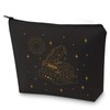 BWWKTOP Crow Cosmetic Makeup Bag Book Lover Gift Crows Zipper