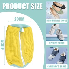 Kaizuca 2 Pack Shoe Washing Machine Bag, Trainer Washing Machine Bag with Cleaning Fluff, Anti-Deformation Reusable Laundry Shoe Bags for Washing Machine