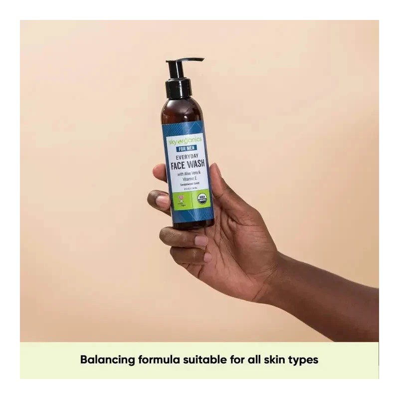 Sky Organics For Men Everyday Face Wash - 6 Oz.