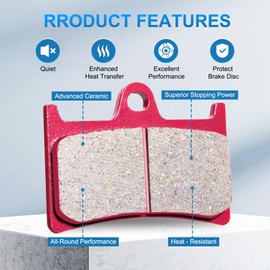 S SYUU Motorcycle Replacement Front Rear Ceramic Brake Pads Brakes compatible with Suzuki GSXR 600 1997-2003 GSXR 750 2000-2003 FA158F FA063R