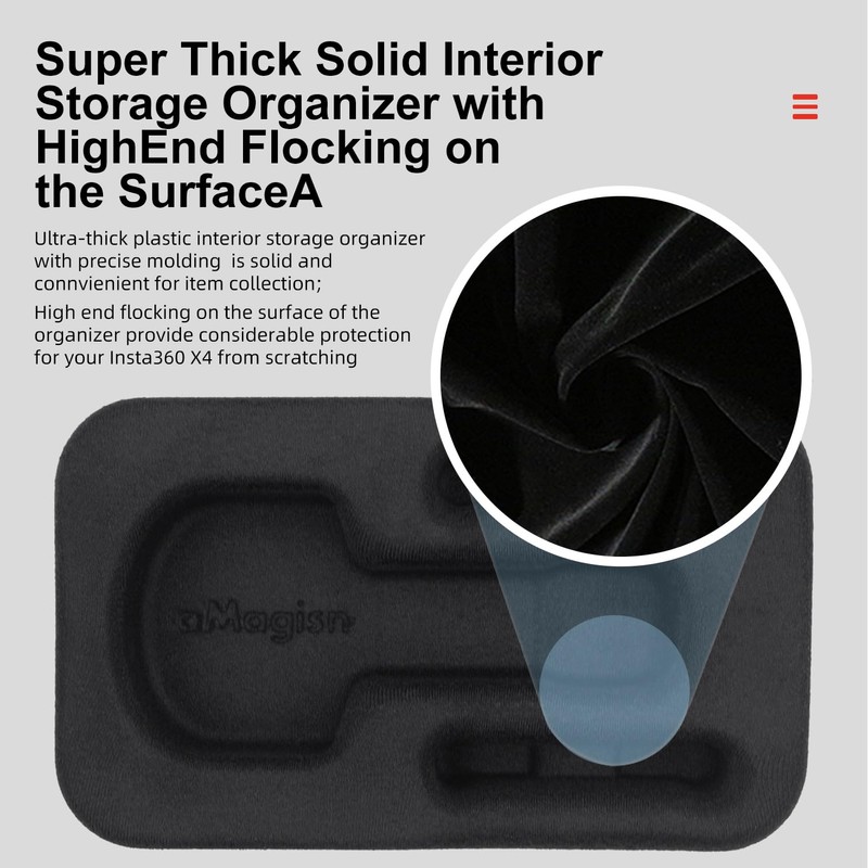 Honbobo X4 Carrying Case Compatible with Insta360 X4 Case Hardshell