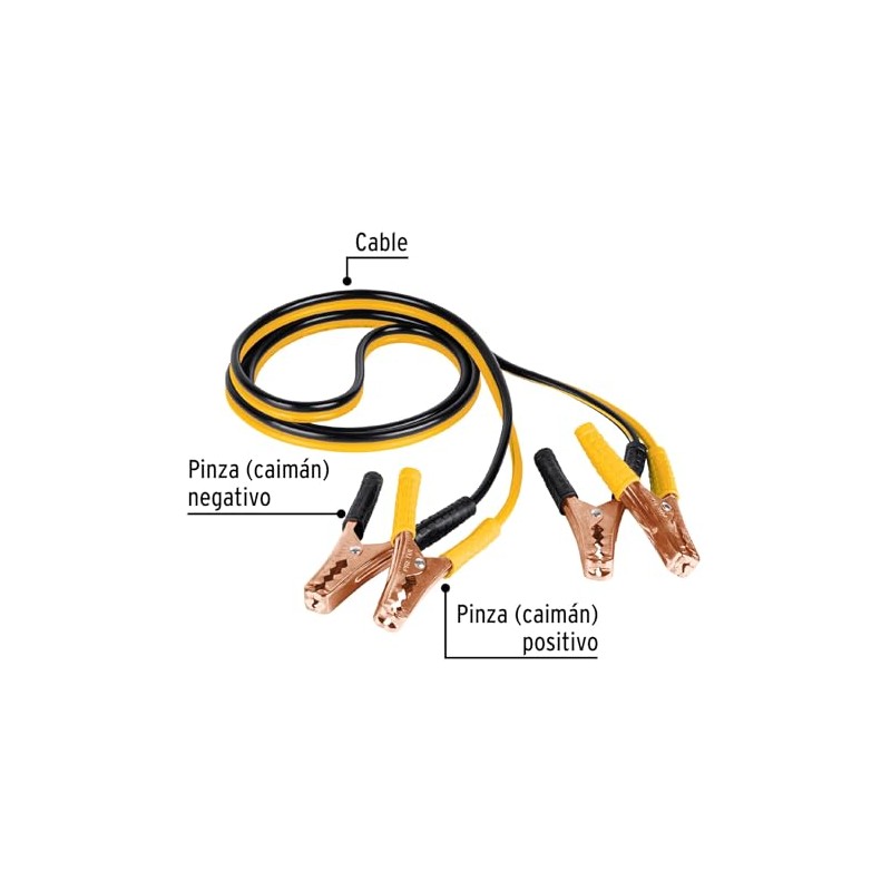 Pretul CAP-2510P, Cables pasa corriente, 2.5 m, calibre 10 AWG