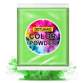 DOTUHAO Color Powder - 1 LB Green Color Run Powders, Holi Powder, Perfect for Colored Toss, and Car Burnout, Holi Festival, Parties, Colors Wars, Fun Runs, Summer Camps, Festivals (1LB,Green)