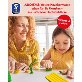 Feuchtmann JUNiORKNET Jumbo-Pack in Gelb | 500g weiche Kinderknete im Vorteilspack | vegane glutenfreie Spielknete | Nicht trocknende Knete | ungiftige Modelliermasse | ab 2 Jahren