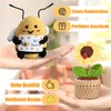Norhogo 3 Stück Positive Geschenke, Bee Happy Glücksbringer, Niedliche Häkelbiene,