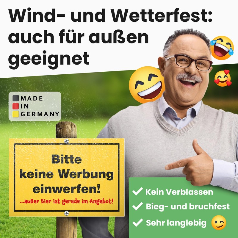 DankeDir! Bitte keine Werbung einwerfen außer Bier- 30 x 20