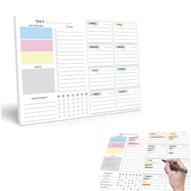 Undated Weekly To-Do List Notepad – 52 Sheets, Spiral-Bound Planner with Thick Paper, Large 8.5"×11" Size, Includes Sections for Priorities, Habit Tracking, and Notes, Ideal for Office, Scho