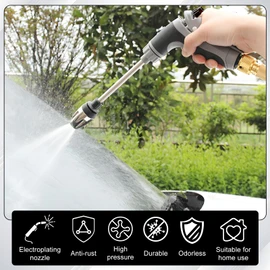 Waterblitz Pressure Washer, High Pressure Water Gun, Portable Washer for Car, Floor, Wall Cleaning, with 360° Rotating for Three Spray Modes (Water Gun + Connector)