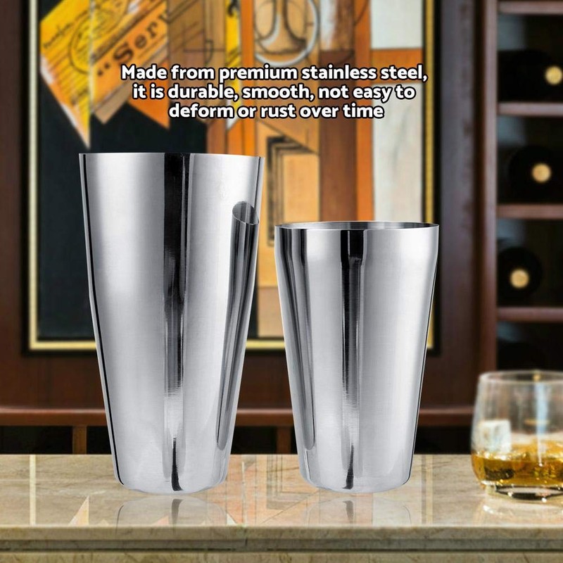 Boston Shaker - Juego de coctelera profesional de acero inoxidable