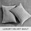 RECYCO Luxury Velvet Quilt Set Full Queen Size Bedding Sets,