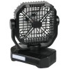 7W 8 Inch Solar Fan with LED Light 10400mAh Rechargeable