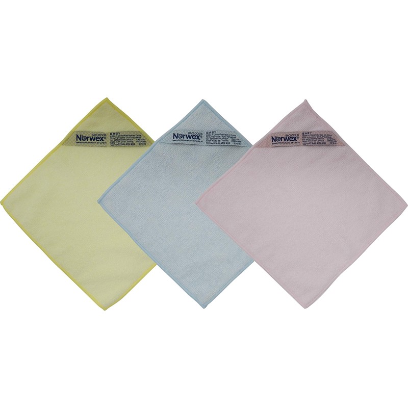 Norwex Baby Microfiber Set of 3 Body Pack Wash Cloths;