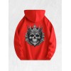 Crowned Skull Graphic Hoodie 100% Cotton US Warehouse 7 ColorsColor:
