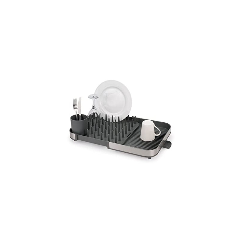 Joseph Joseph Duo Expanding Dish Drying Rack with Removable Silverware