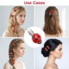 24Pcs Red Ladybug Hair Clips, Fun Mini Animal Bug Hair