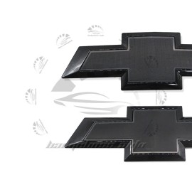 Unbranded For Silverado 1500 2500HD 3500HD Black Grille & Rear Tailgate Bowtie Emblem