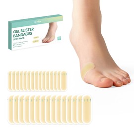 Gel Blister Bandages Hydrocolloid Bandages - Welnove 30ct Blister Cushions (Spot Pack) - Blister Bandages for Heel, Toe & Foot - Blister Pads for Prevention & Recovery - Water Resistant Bandages