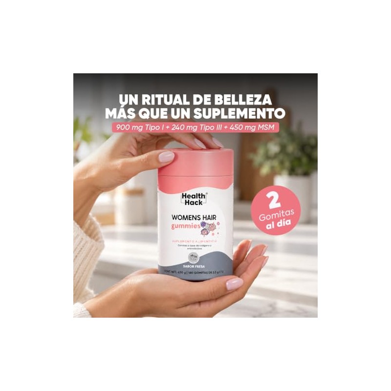 Vitaminas para el Cabello y Piel de Mujer 180 Gomitas