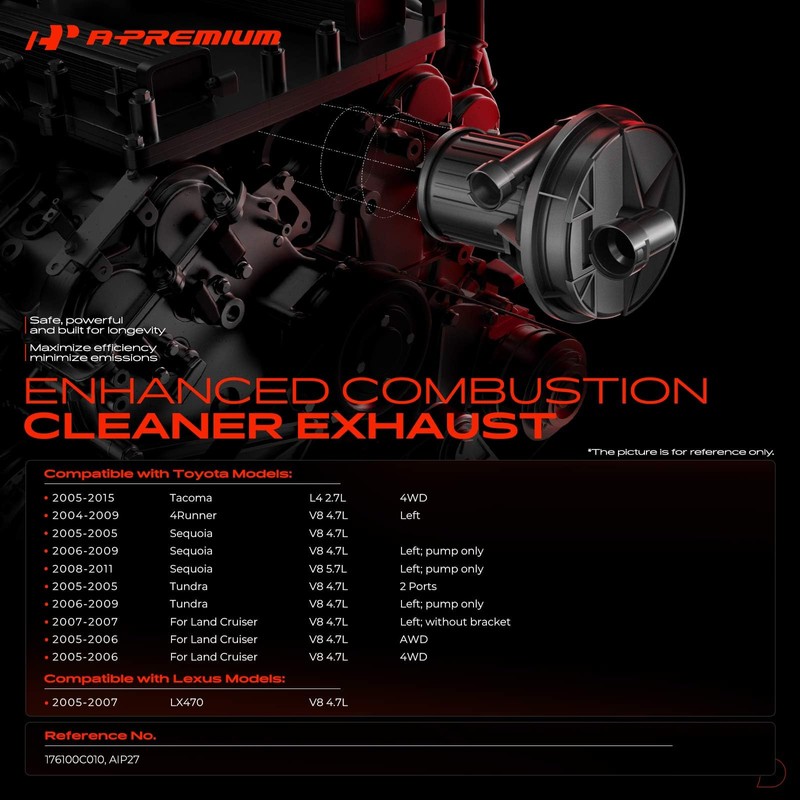 A-Premium 17610-0C010 Secondary Air Injection Smog Pump Compatible with Toyota