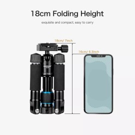 Koolehaoda Camera Mini Tripod Compact Tabletop Tripod with 360° Ball Head for Camera - Blue