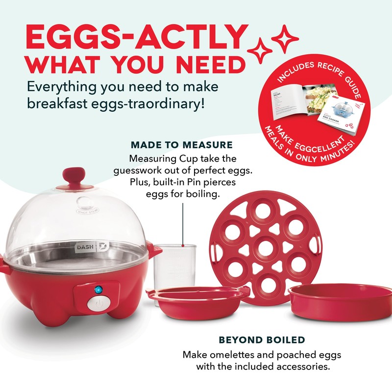 DASH Rapid Egg Cooker: 7 Egg Capacity Electric Egg Cooker