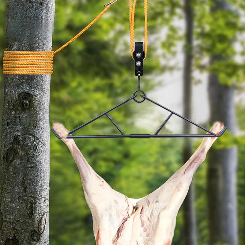 WHSSFINE Deer Hanger for Skinning, Deer Hunting Game Hoist Pulley